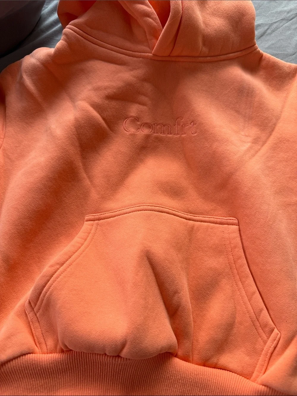 Kids Cozy Orange Comfrt Fleece Hoodie and  Sweatpants